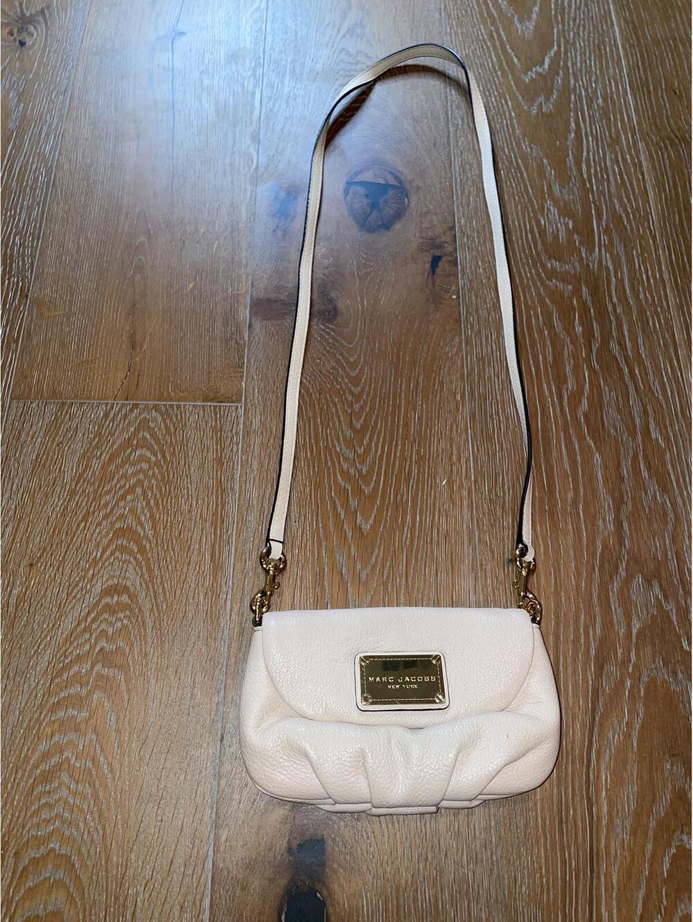 Marc Jacobs Baby Pink Leather Crossbody Leather Bag Purse